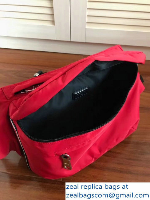 Prada Nylon Fanny Pack Belt Bag 2VL004 Red 2018 - Click Image to Close