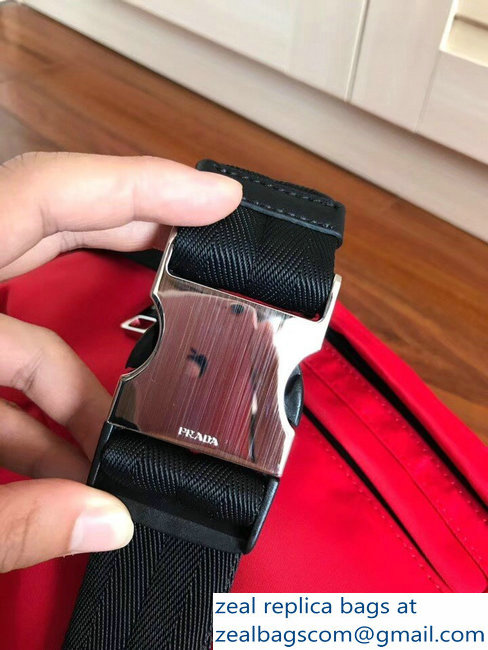 Prada Nylon Fanny Pack Belt Bag 2VL004 Red 2018 - Click Image to Close