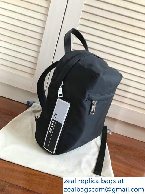 Prada Nylon One-Shoulder Backpack Bag 2VZ023 Black 2018 - Click Image to Close