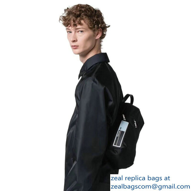 Prada Nylon One-Shoulder Backpack Bag 2VZ023 Black 2018 - Click Image to Close