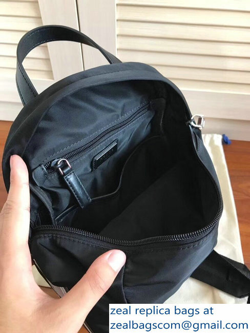 Prada Nylon One-Shoulder Backpack Bag 2VZ023 Black 2018