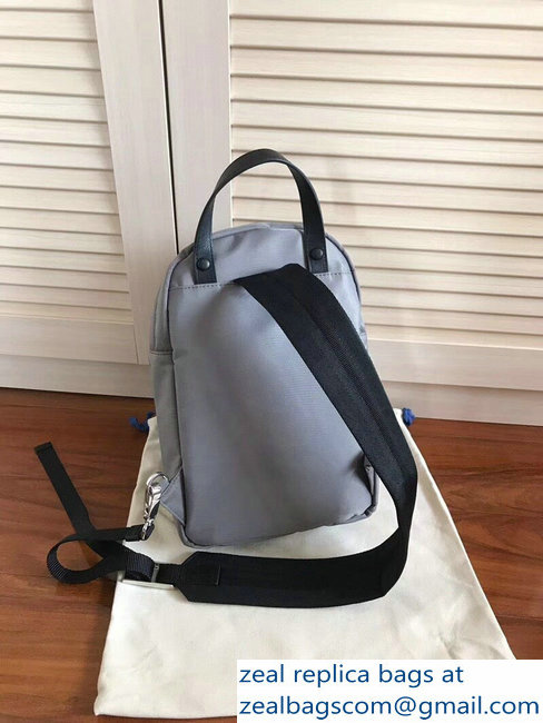 Prada Nylon One-Shoulder Backpack Bag 2VZ023 Gray 2018