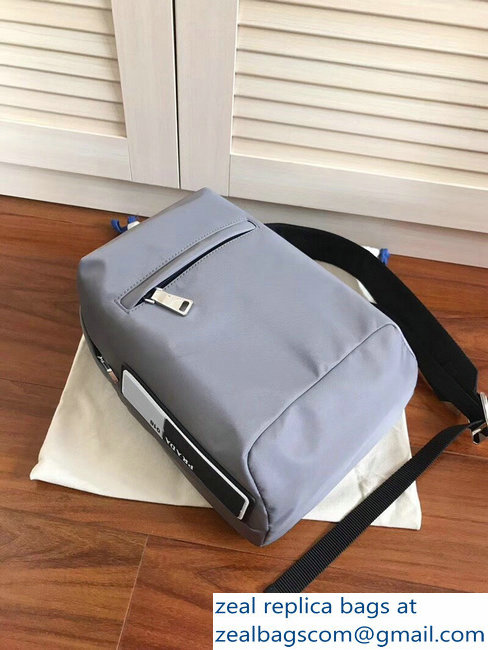 Prada Nylon One-Shoulder Backpack Bag 2VZ023 Gray 2018