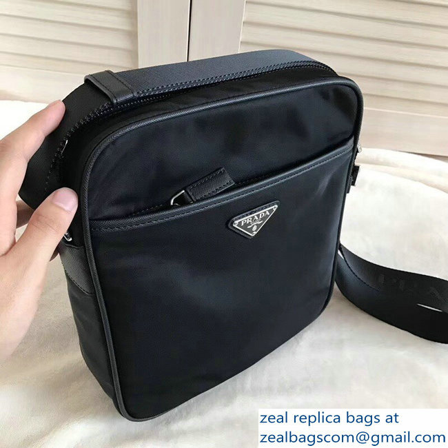 Prada Nylon Shoulder Bag 2VH002 Black 2018