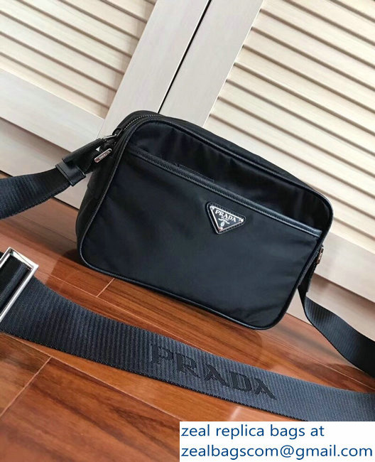 Prada Nylon Shoulder Bag 2VH048 Black 2018