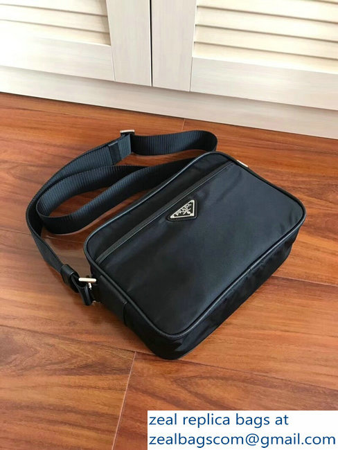 Prada Nylon Shoulder Bag 2VH048 Black 2018 - Click Image to Close