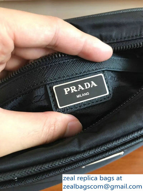 Prada Nylon Shoulder Bag 2VH048 Black 2018
