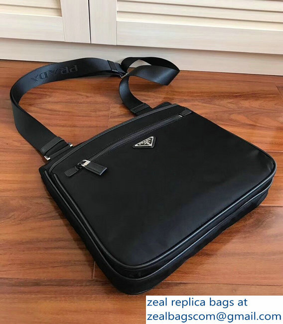 Prada Nylon Shoulder Bag 2VH251 Black 2018 - Click Image to Close