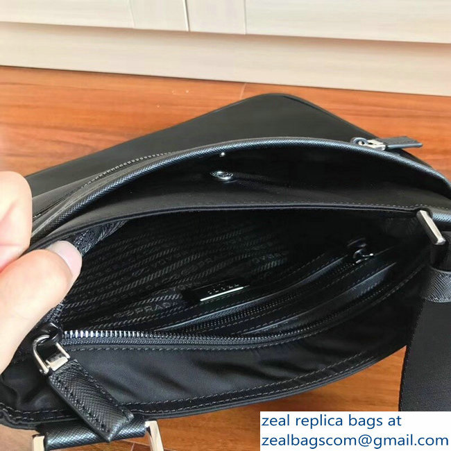 Prada Nylon Shoulder Bag 2VH251 Black 2018 - Click Image to Close