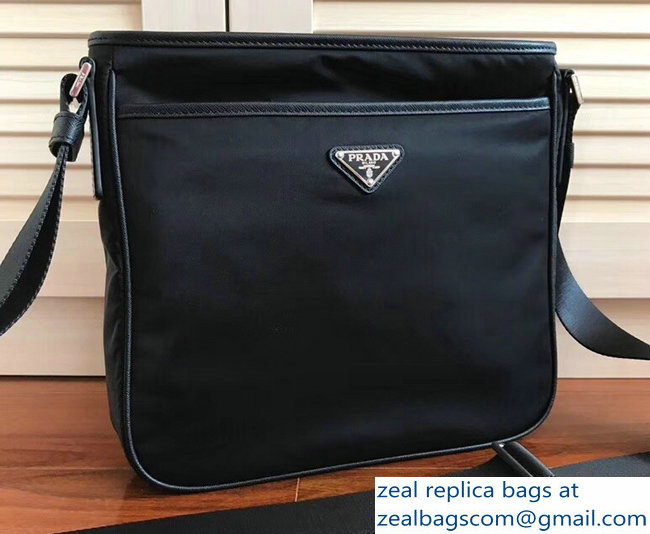 Prada Nylon Shoulder Bag 2VH797 Black 2018 - Click Image to Close