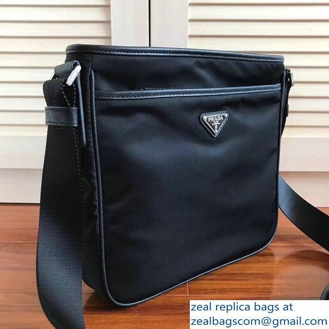 Prada Nylon Shoulder Bag 2VH797 Black 2018