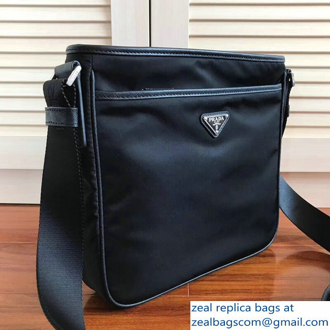 Prada Nylon Shoulder Bag 2VH797 Black 2018
