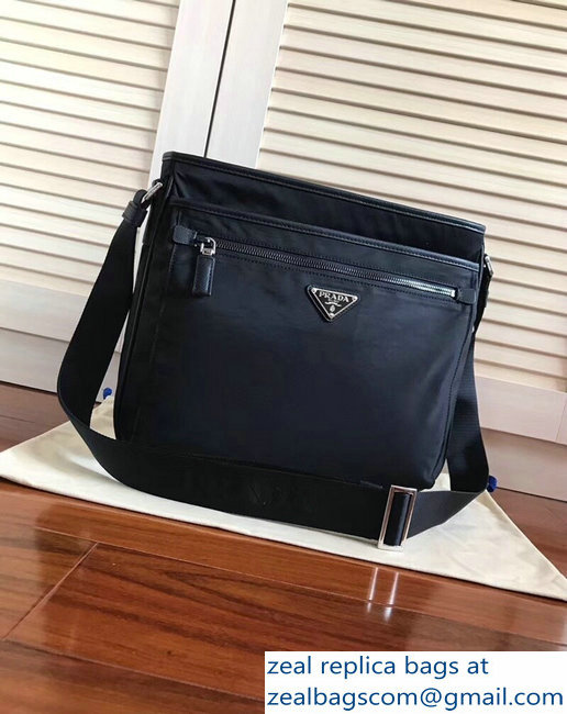 Prada Nylon Shoulder Bag 2VH953 Black 2018