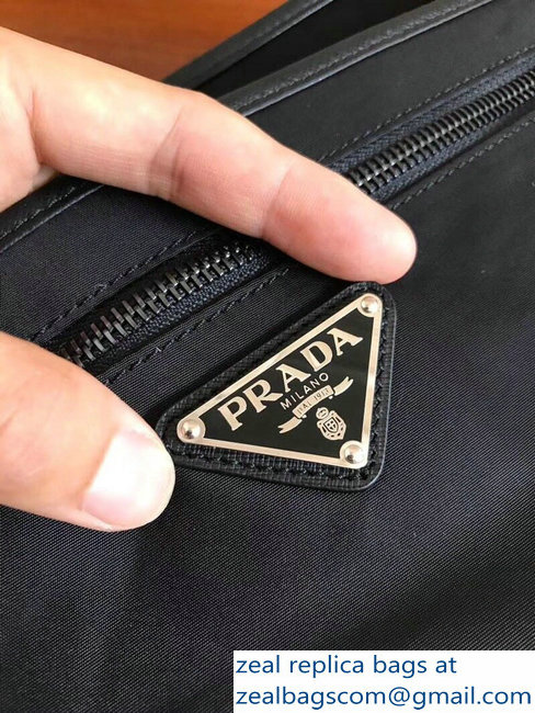 Prada Nylon Shoulder Bag 2VH953 Black 2018 - Click Image to Close