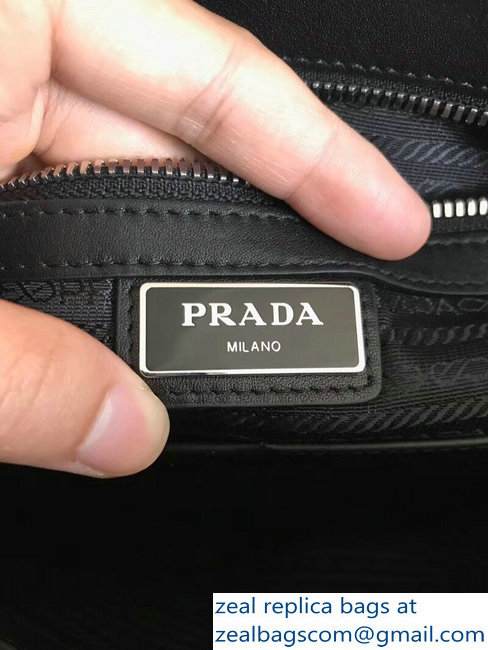 Prada Saffiano Cuir Leather Briefcase Bag 2VE368 Black - Click Image to Close