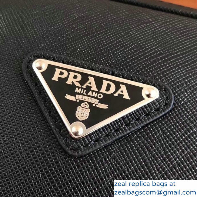Prada Saffiano Leather Briefcase Bag 2VE368 Black - Click Image to Close