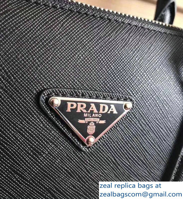 Prada Saffiano Leather Horizontal Tote Bag 2VG030 Black - Click Image to Close