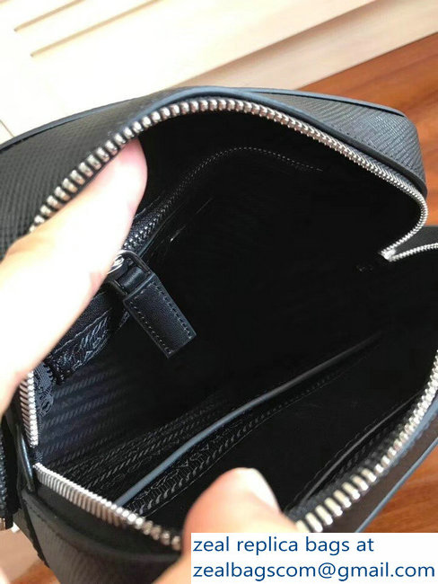 Prada Saffiano Leather Shoulder Bag 2VH040 Black 2018