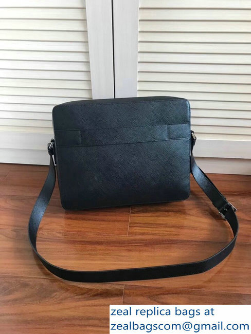 Prada Saffiano Leather Shoulder Bag 2VH046 Black 2018 - Click Image to Close