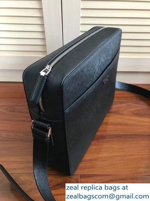 Prada Saffiano Leather Shoulder Bag 2VH046 Black 2018
