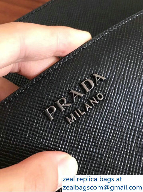 Prada Saffiano Leather Shoulder Bag 2VH046 Black 2018