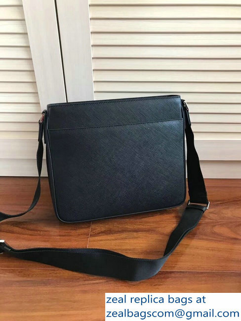 Prada Saffiano Leather Shoulder Bag 2VH086 Black 2018 - Click Image to Close