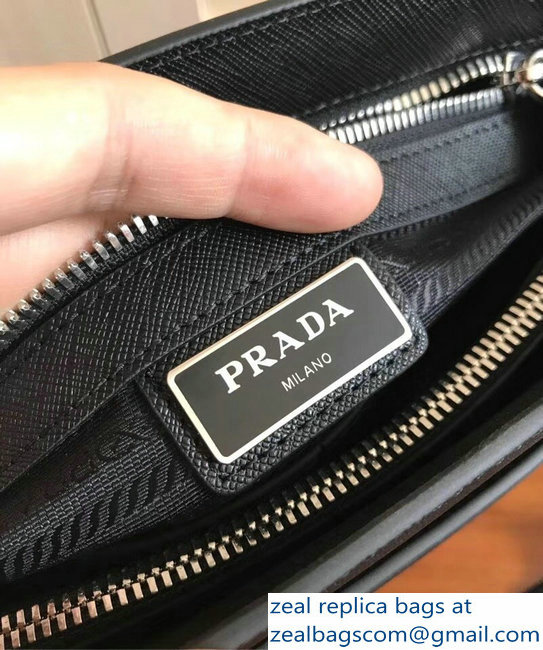 Prada Saffiano Leather Shoulder Bag 2VH086 Black 2018