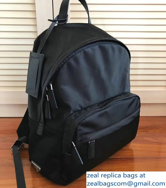 Prada Technical Fabric Backpack Bag 2VZ066 Black 2018 - Click Image to Close