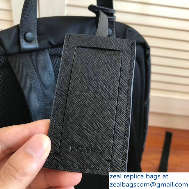 Prada Technical Fabric Backpack Bag 2VZ066 Black 2018 - Click Image to Close