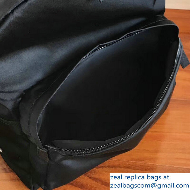 Prada Technical Fabric Backpack Bag 2VZ066 Black Pocket 2018
