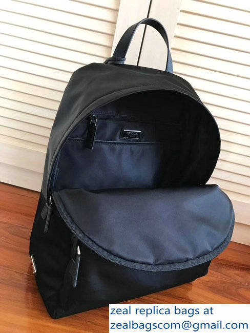 Prada Technical Fabric Backpack Bag 2VZ066 Black Pocket 2018