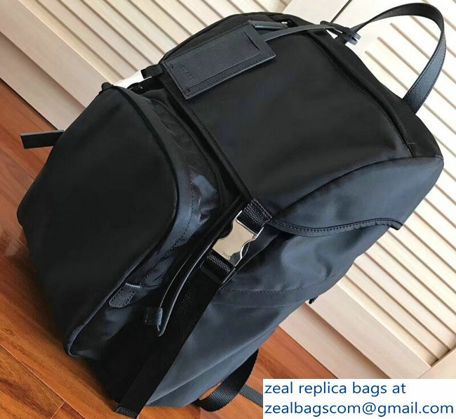 Prada Technical Fabric Backpack Bag 2VZ135 Black 2018