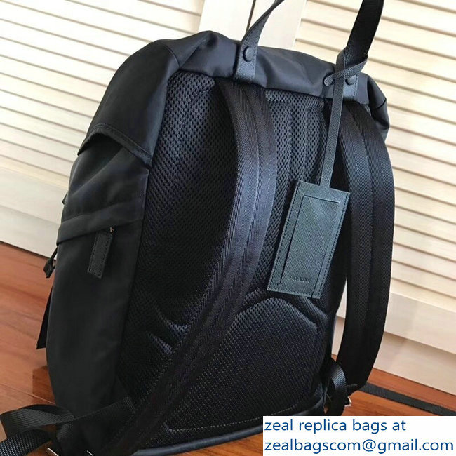 Prada Technical Fabric Backpack Bag 2VZ135 Black 2018