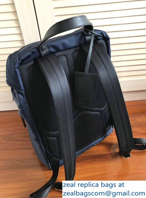 Prada Technical Fabric Backpack Bag 2VZ135 Blue 2018