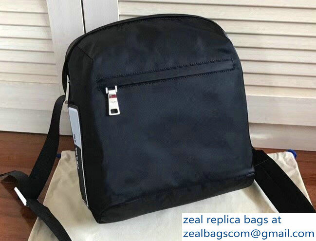 Prada Technical Fabric Bandoleer Shoulder Bag 2VH026 Black 2018