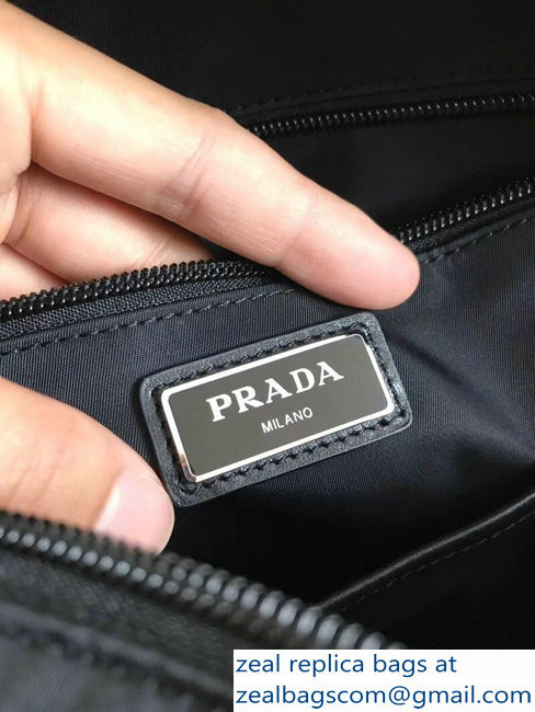 Prada Technical Fabric Bandoleer Shoulder Bag 2VH026 Black 2018