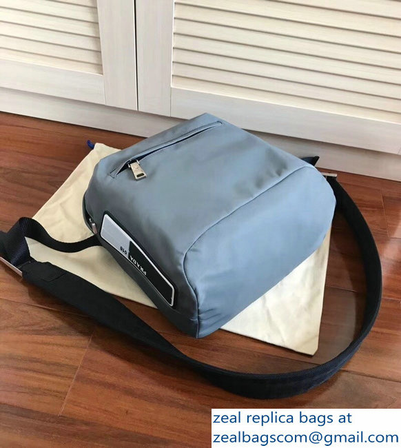 Prada Technical Fabric Bandoleer Shoulder Bag 2VH026 Gray 2018