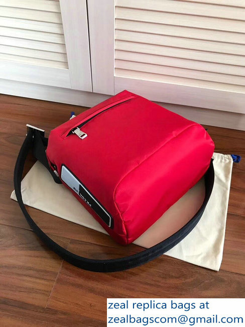 Prada Technical Fabric Bandoleer Shoulder Bag 2VH026 Red 2018 - Click Image to Close