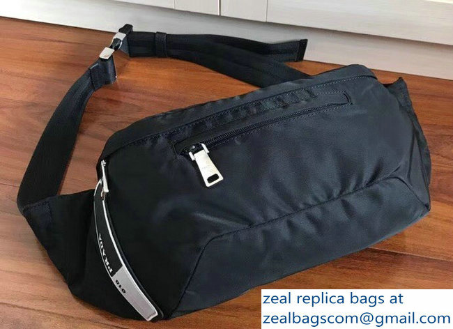 Prada Technical Fabric Fanny Pack Belt Bag 2VL008 Black 2018