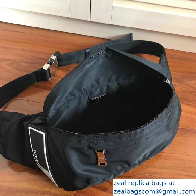 Prada Technical Fabric Fanny Pack Belt Bag 2VL008 Black 2018 - Click Image to Close
