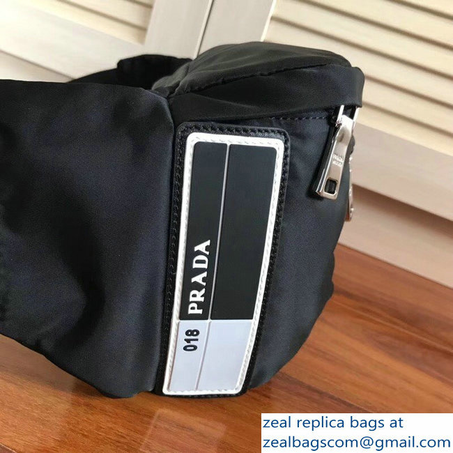 Prada Technical Fabric Fanny Pack Belt Bag 2VL008 Black 2018 - Click Image to Close