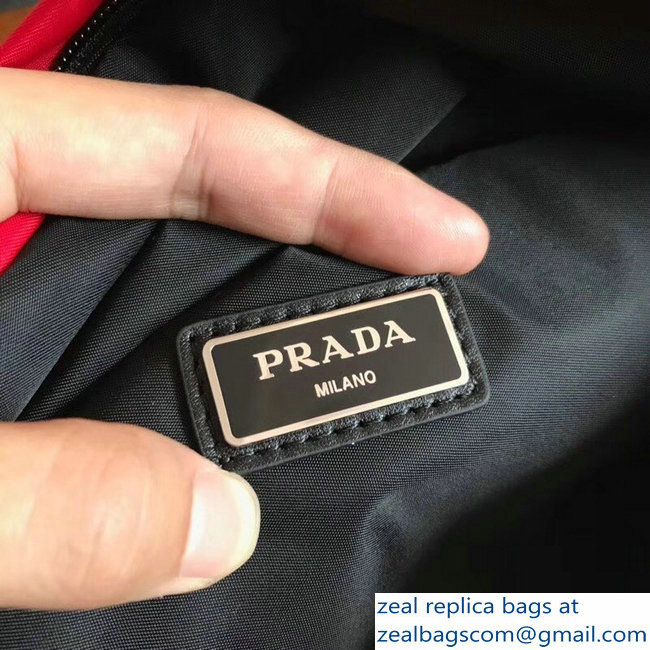 Prada Technical Fabric Fanny Pack Belt Bag 2VL008 Red 2018
