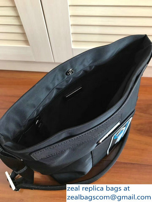 Prada Technical Fabric Nylon Shoulder Bag 2VH052 Black 2018