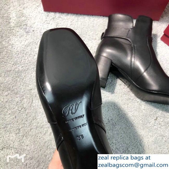 Roger Vivier Heel 5cm Polly Ankle Boots Black 2018 - Click Image to Close