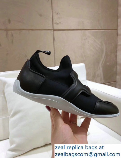 Roger Vivier Sporty Viv' Leather Buckle Sneakers Black 2018