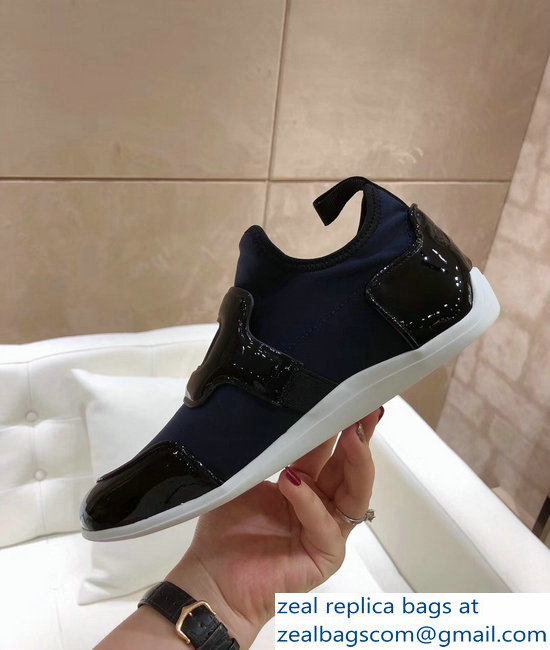 Roger Vivier Sporty Viv' Leather Buckle Sneakers Blue 2018 - Click Image to Close