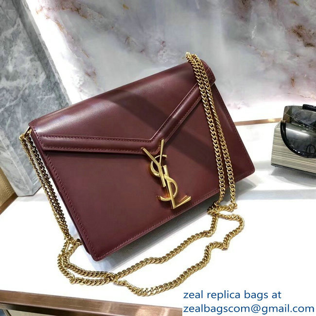 Saint Laurent Cassandra Monogram Bag 532750 Burgundy 2018 - Click Image to Close