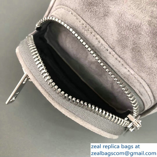 Alexander Wang Attica Mini Backpack Crossbody Bag Suede Gray 2018