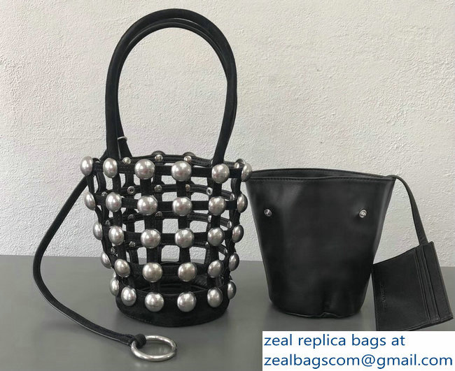 Alexander Wang Caged Roxy Bucket Bag Black 2018 - Click Image to Close