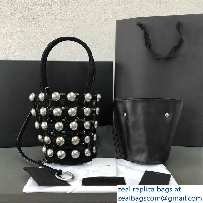 Alexander Wang Caged Roxy Bucket Bag Black 2018 - Click Image to Close